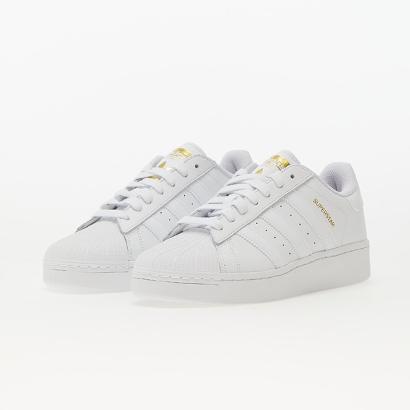 Adidas S21 Superstar White And Gold Shoes In Size 8 Mint Condition  - Picture 1 of 9